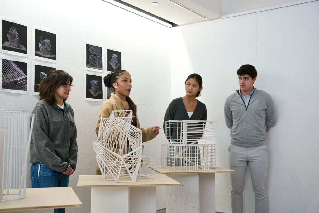 Second-year Sam Fox School of Design & Visual Arts architecture students participate in the Laskey Charrette, an intensive, weekend-long workshop in which students work in teams on a design challenge.